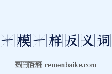 一模一样反义词是什么意思的图片